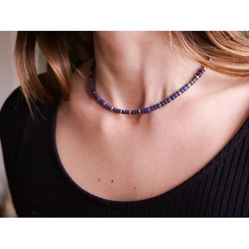 Lapis lazuli snake necklace