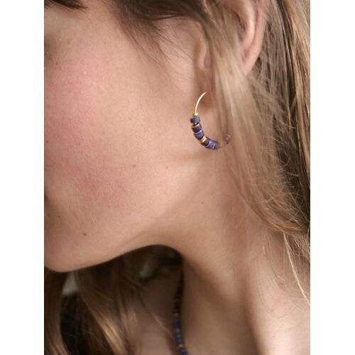 Lapis lazuli hoops