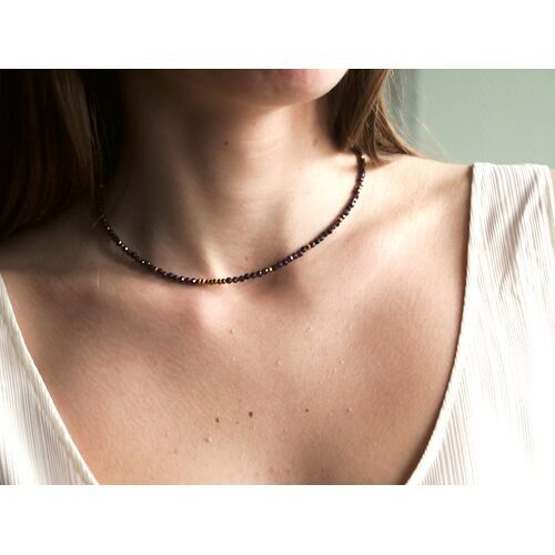 Garnet and hematite necklace