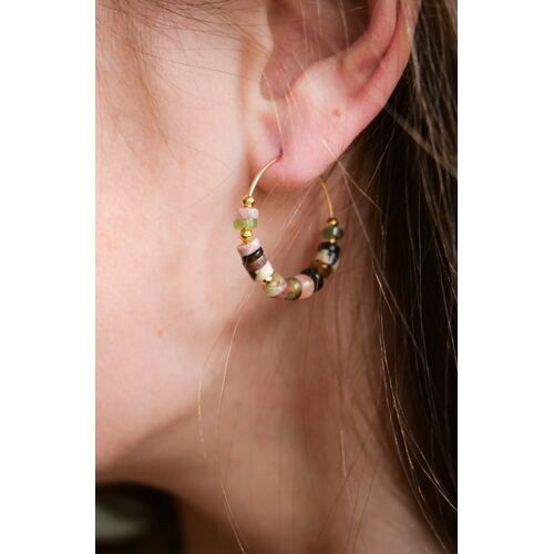 Paloma hoop earrings in gemstones