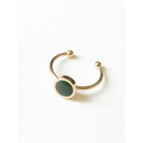 Lauren ring, forest green, 8 mm