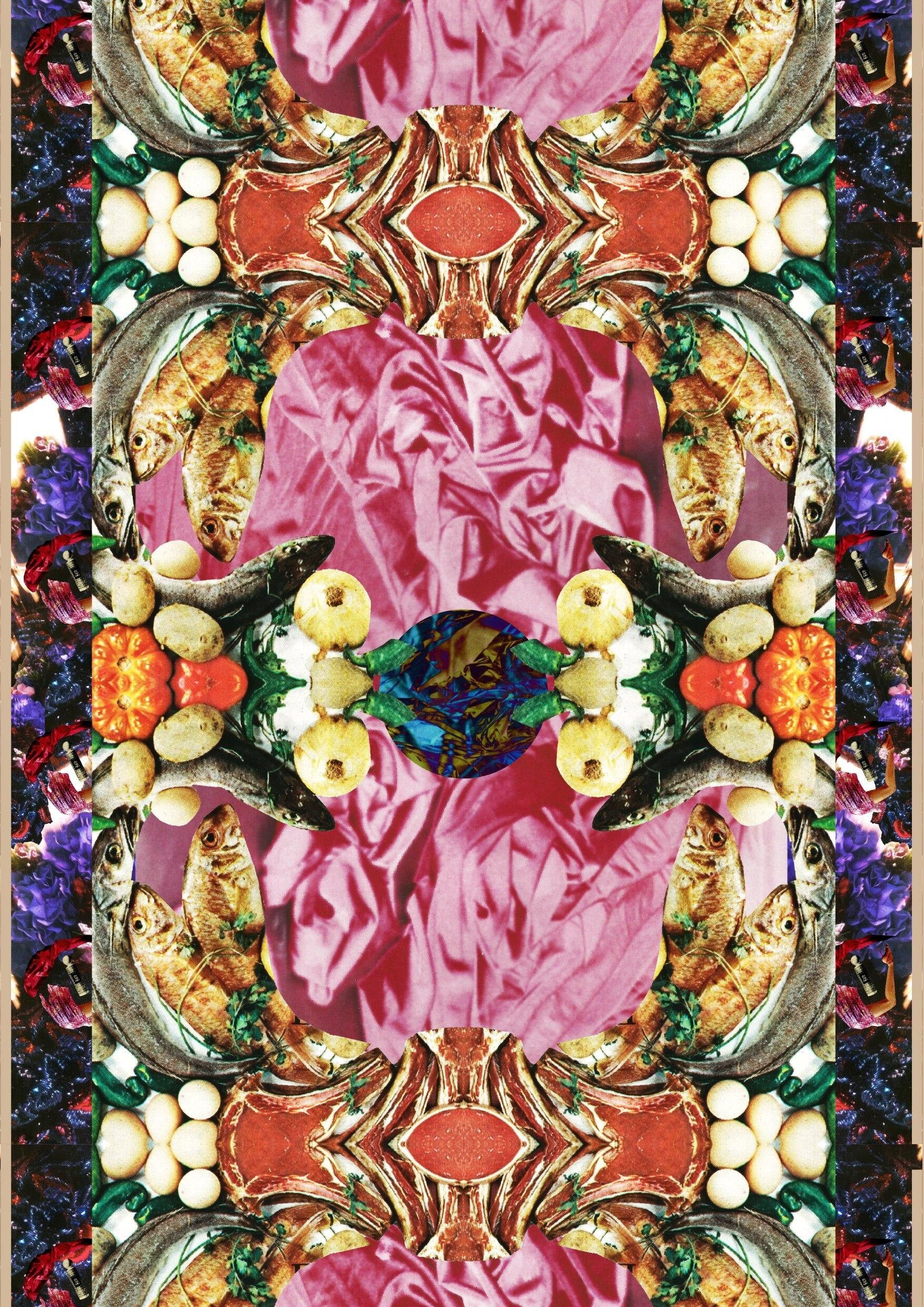 Vliestapete - Das Bankett 🥨🧀🍳 (50 cm x 1000 cm)