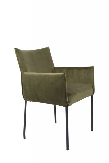 FAUTEUIL DION VELOURS OLIVE 1