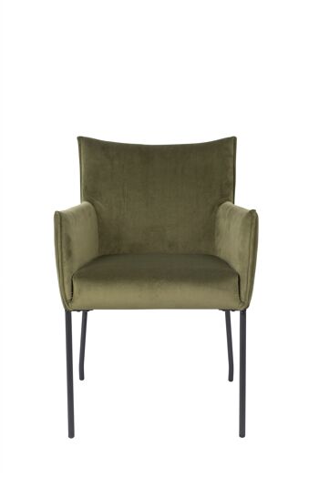 FAUTEUIL DION VELOURS OLIVE 2