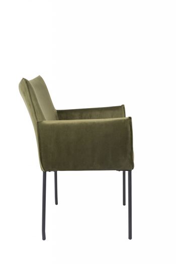 FAUTEUIL DION VELOURS OLIVE 3