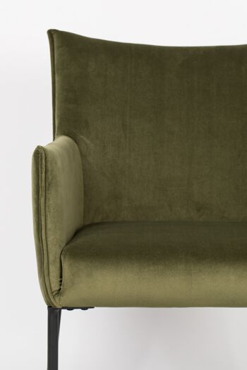 FAUTEUIL DION VELOURS OLIVE 6