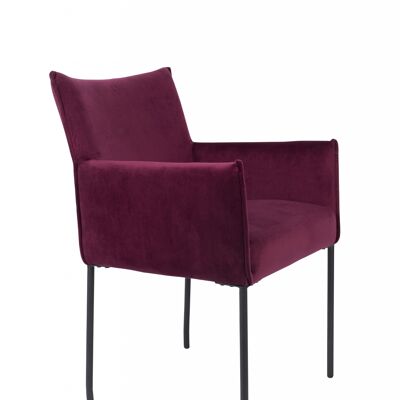 Armchair dion velvet wine