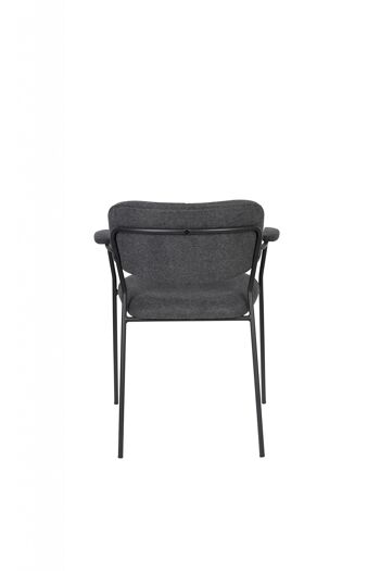 FAUTEUIL JOLIEN NOIR/GRIS FONCÉ 5