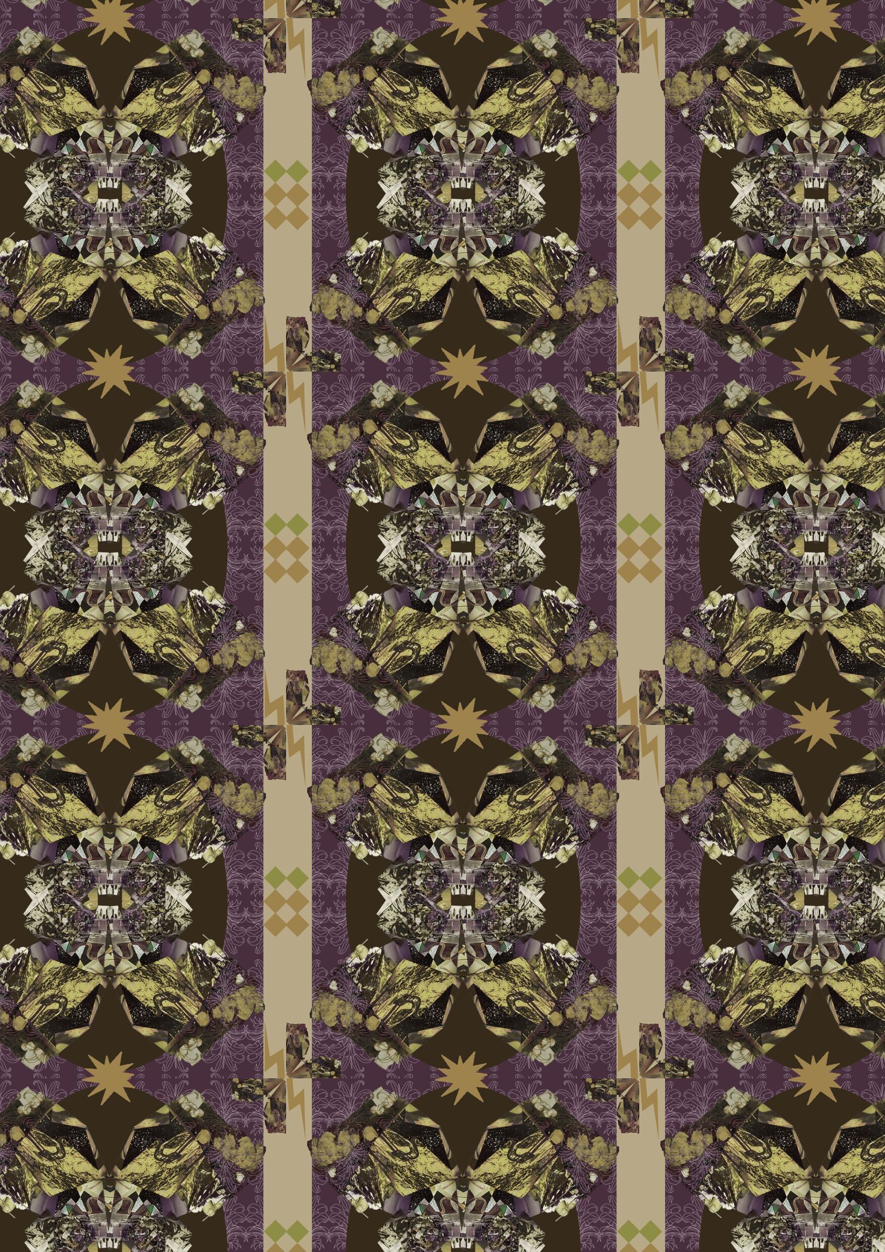 Vliestapete - Circus Taupe 🎪 (50 cm x 1000 cm)