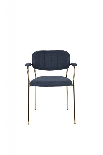 FAUTEUIL JOLIEN OR/BLEU FONCÉ 2