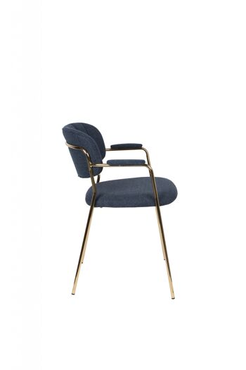 FAUTEUIL JOLIEN OR/BLEU FONCÉ 3