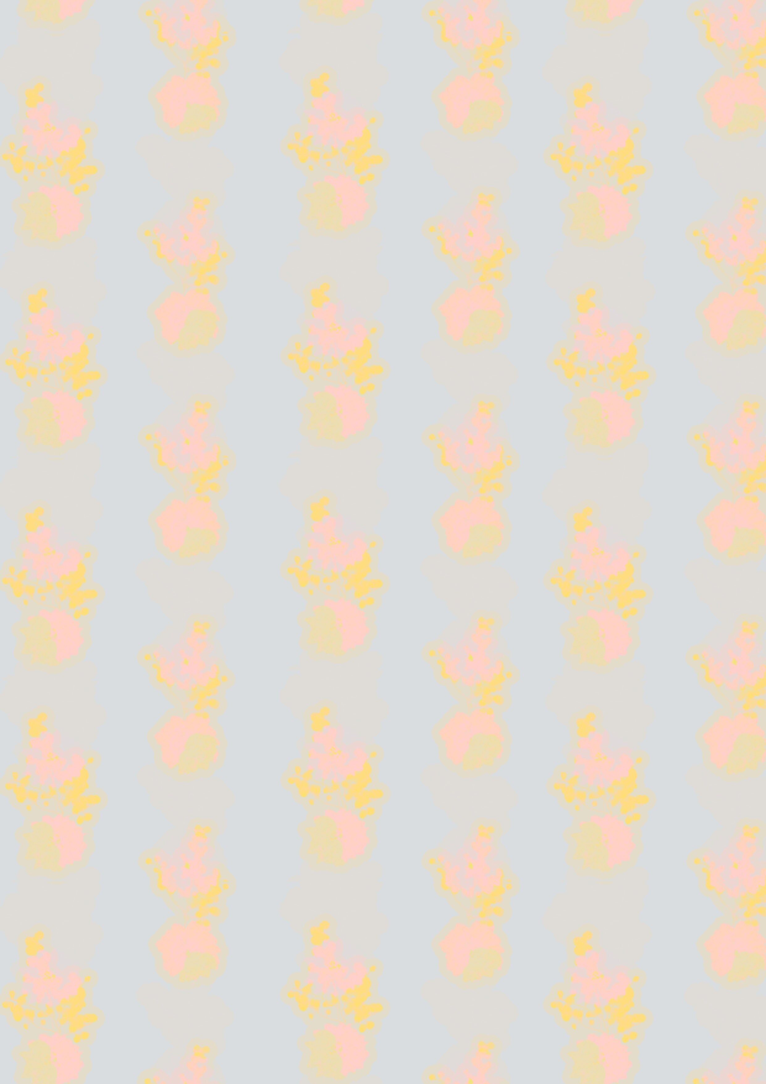 Vliestapete - FLOS POP BLUE (50 x 1000cm)