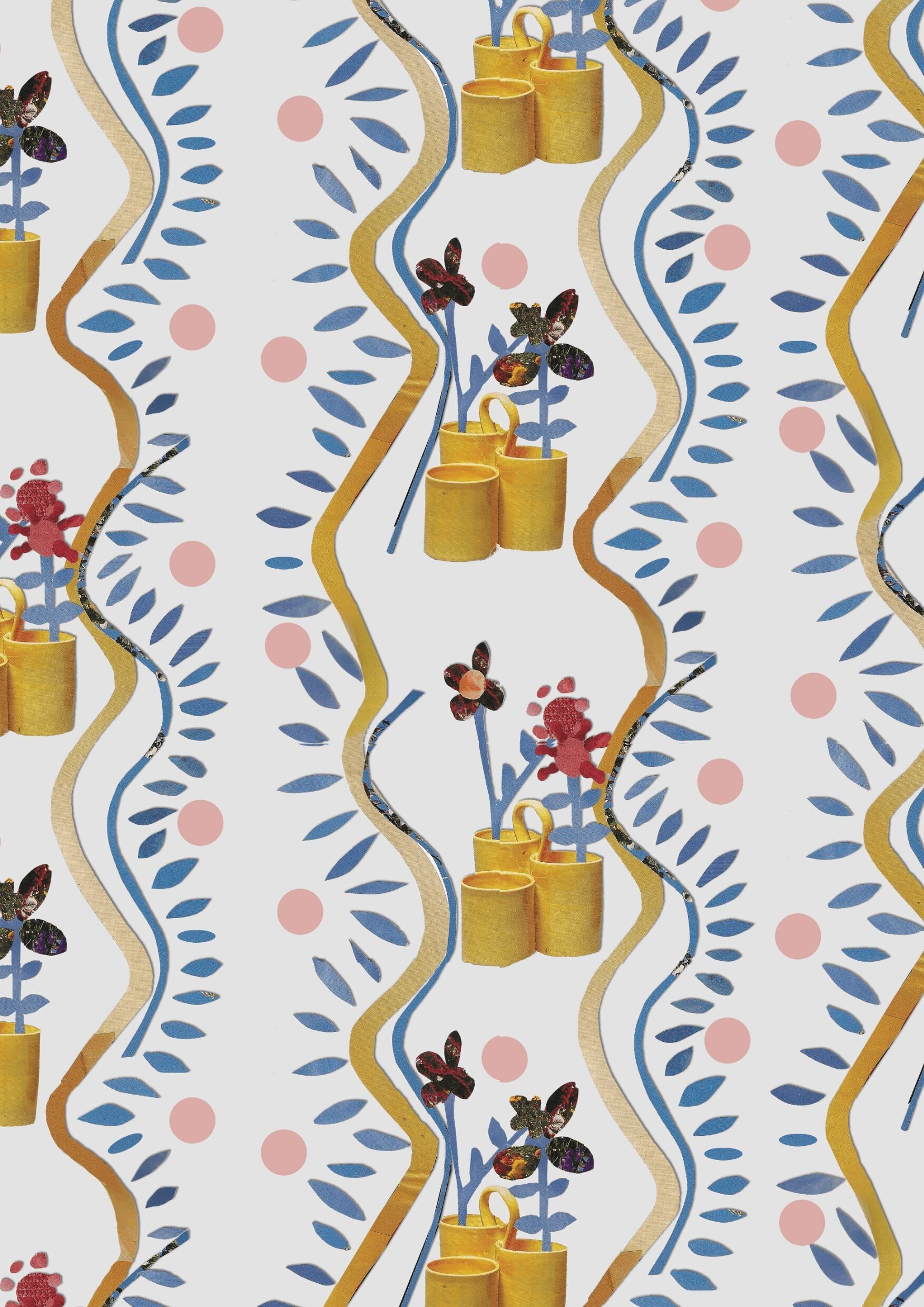 Vliestapete - Manon Blue 👧 (50 cm x 1000 cm)