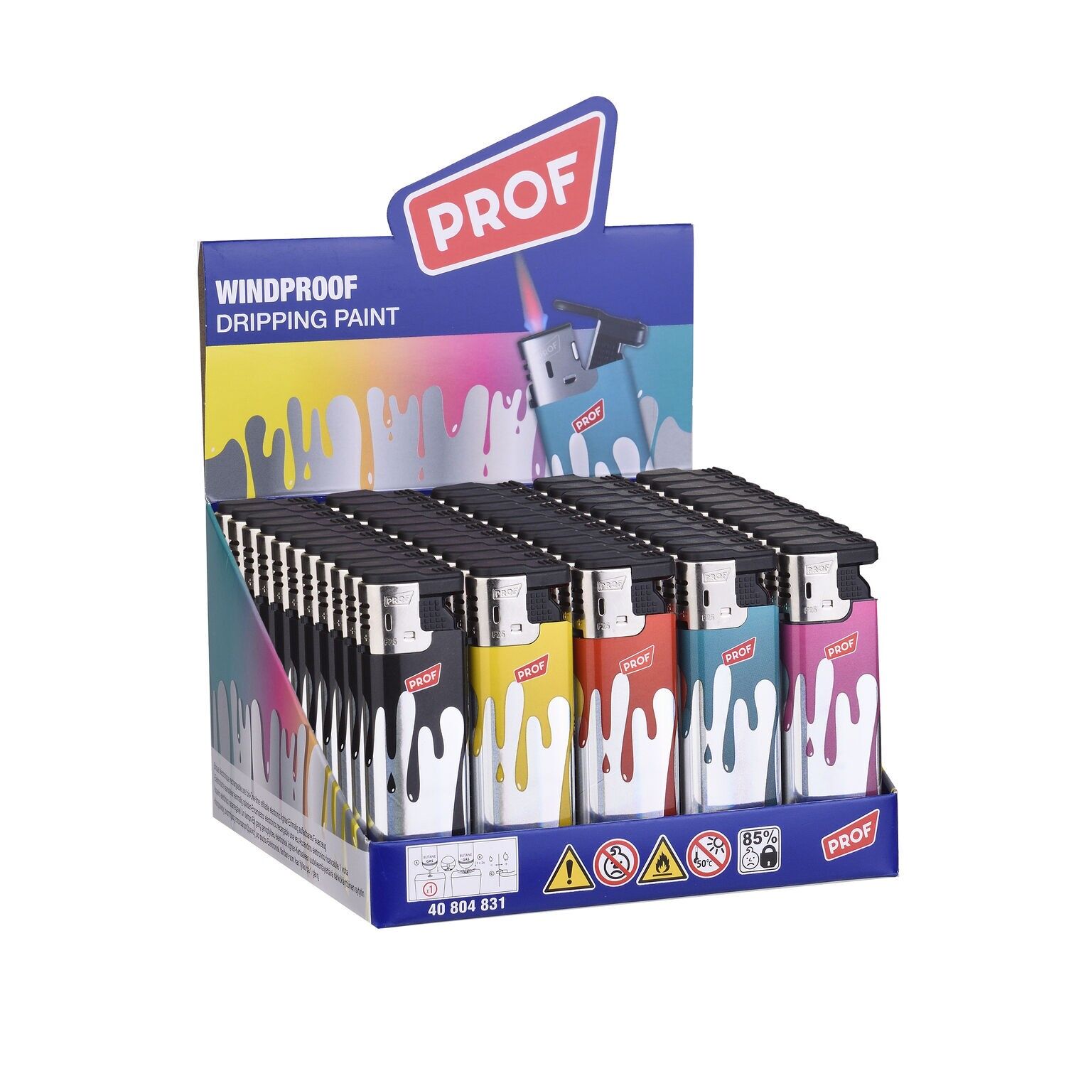 Briquets Windproof Blueflame Peinture Coulante x50