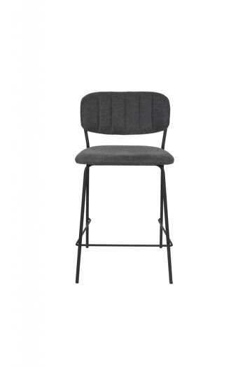 TABOURET DE COMPTOIR JOLIEN NOIR/GRIS FONCÉ 2