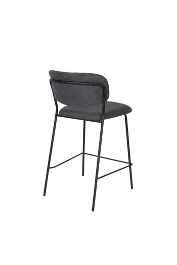 TABOURET DE COMPTOIR JOLIEN NOIR/GRIS FONCÉ 4