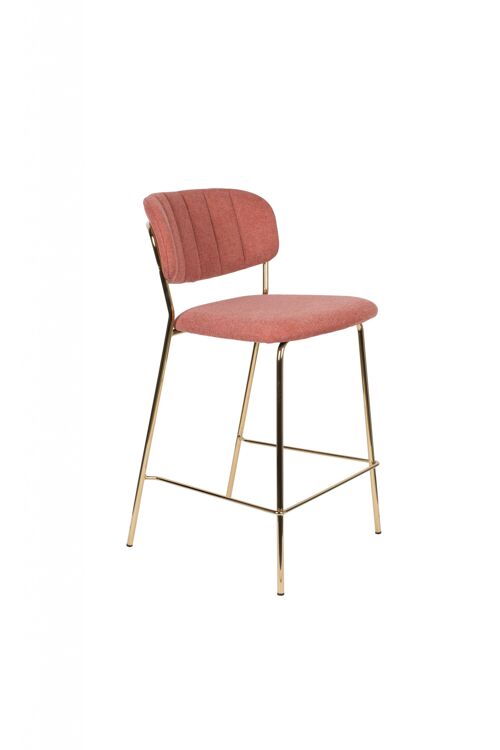 Counter stool jolien gold/pink