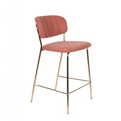 Counter stool jolien gold/pink