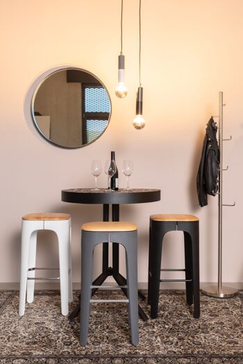 TABOURET DE BAR UP-HIGH GRIS FONCÉ 6