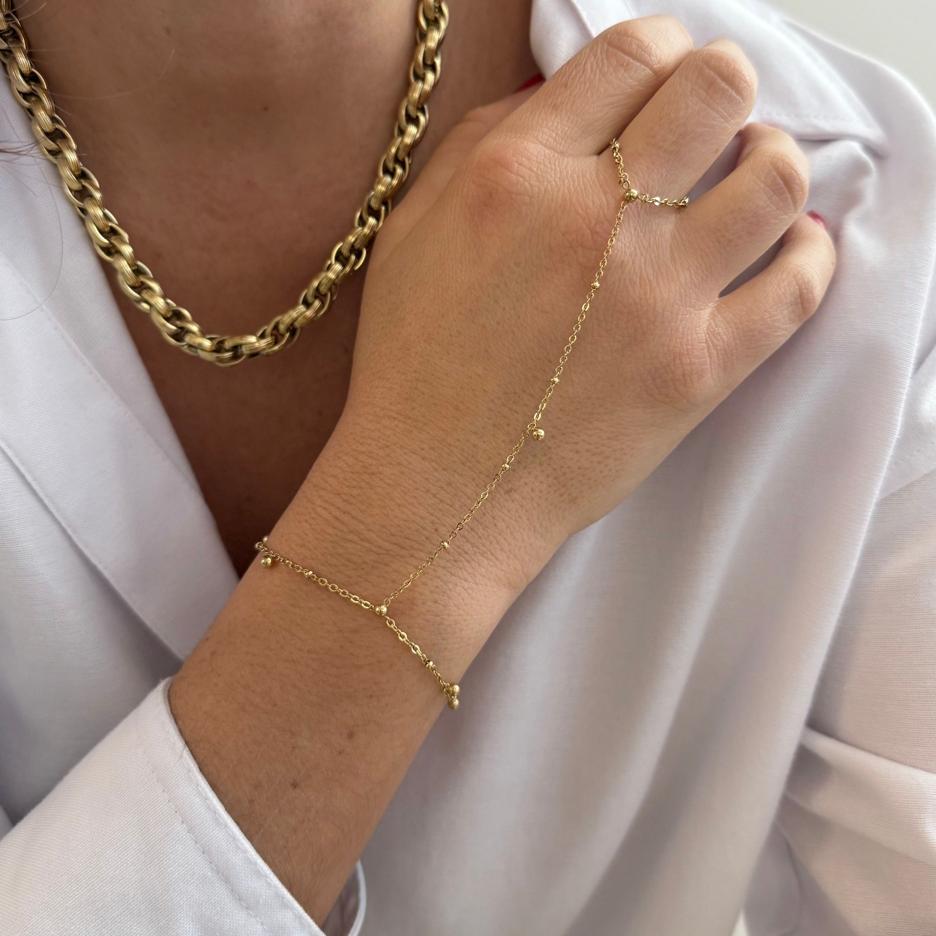 Manina – Handkette – Gold oder Silber