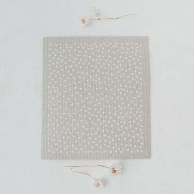 Sponge cloths gray with dots, set of 3