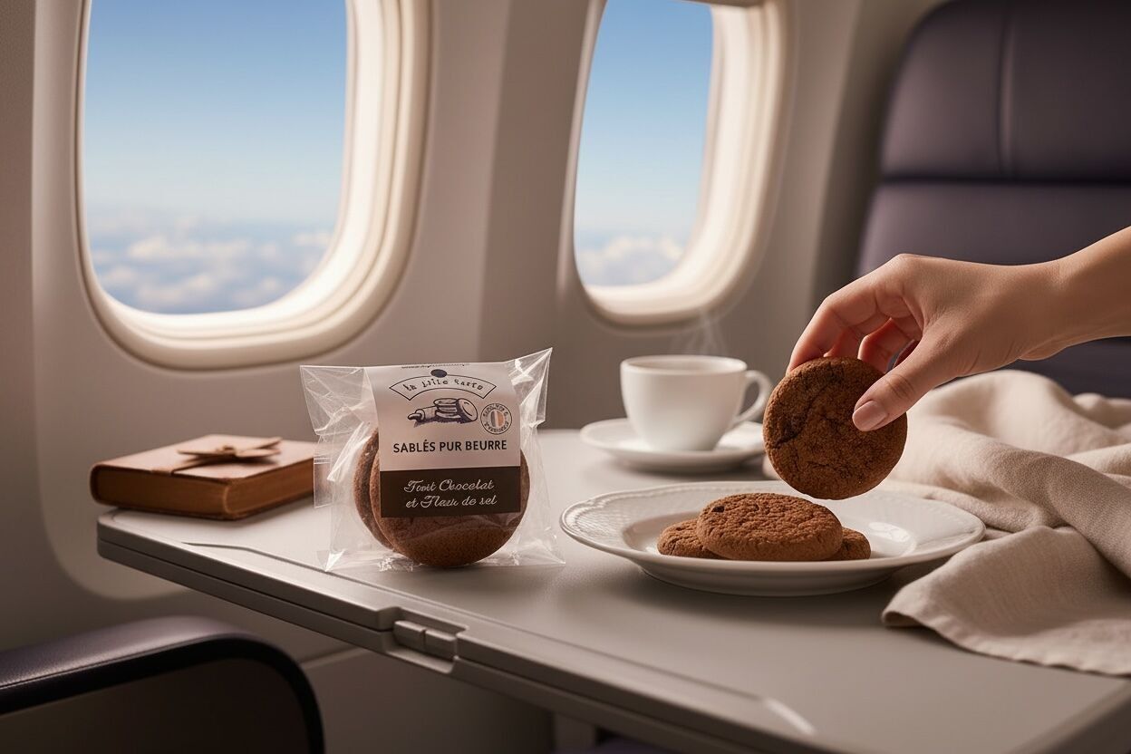 Galletas de mantequilla hechas a mano con chocolate y sal marina de Guérande - 40 g