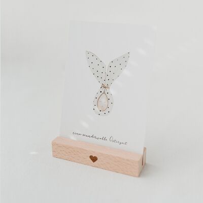 Card stand 10.5cm natural in a set of 2