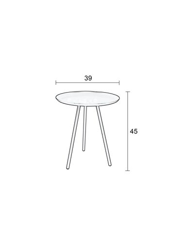 TABLE D'APPOINT BLANC GIVRE 4