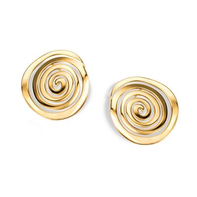 SWIRL EARRINGS / GOLD