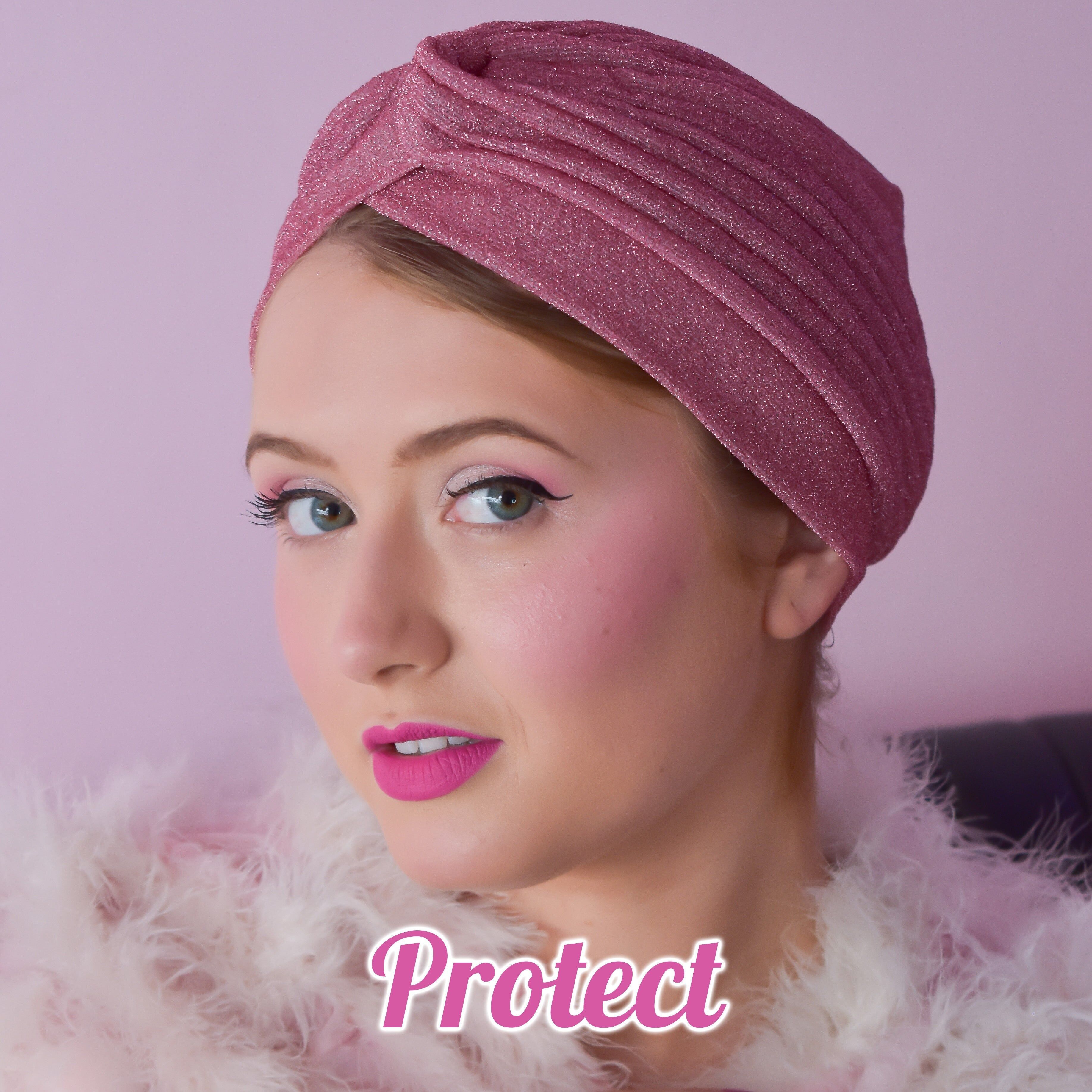 Glitter Pink Turban