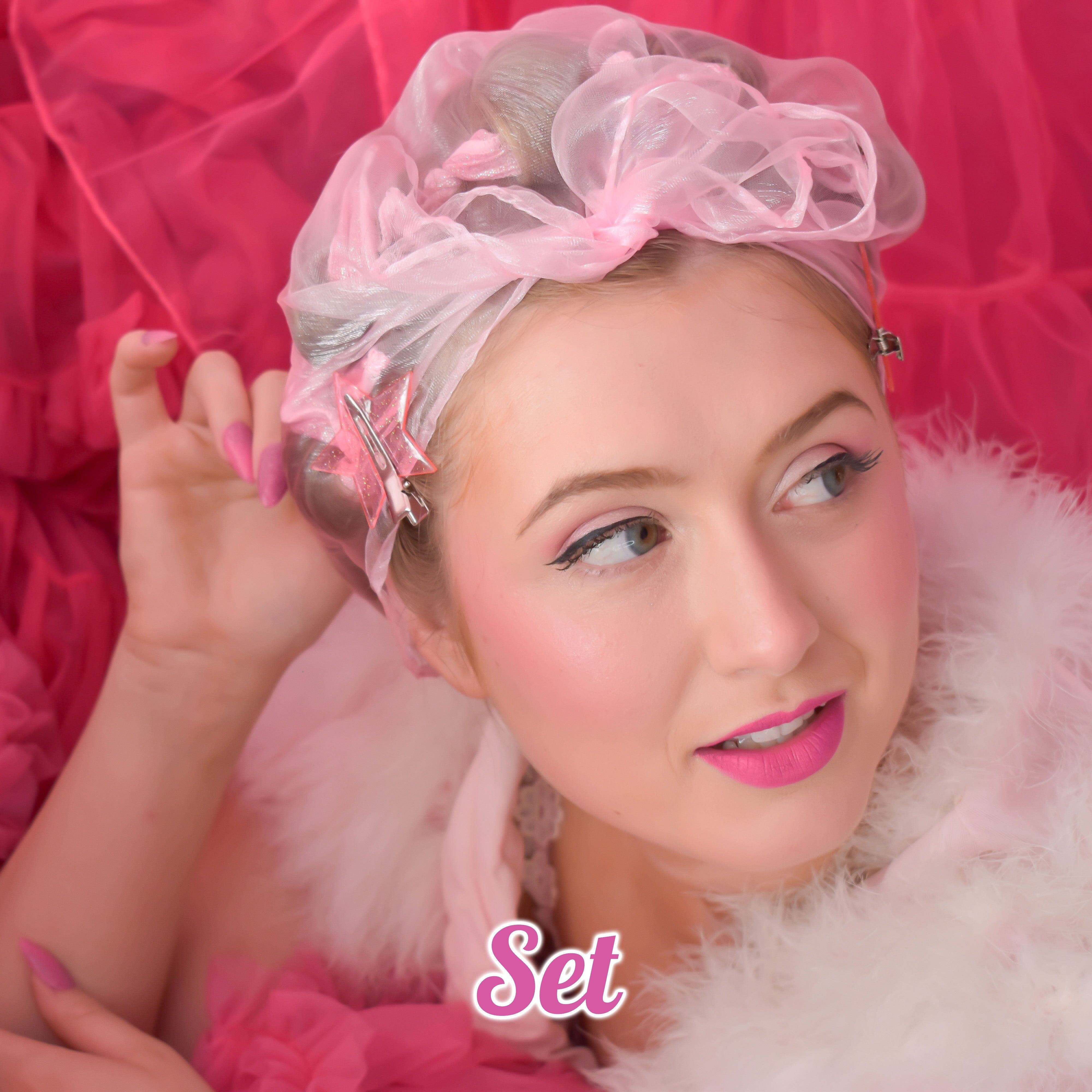 Shimmer veil headscarf + snap clips