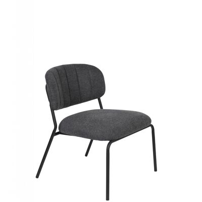 Lounge chair jolien black/dark grey