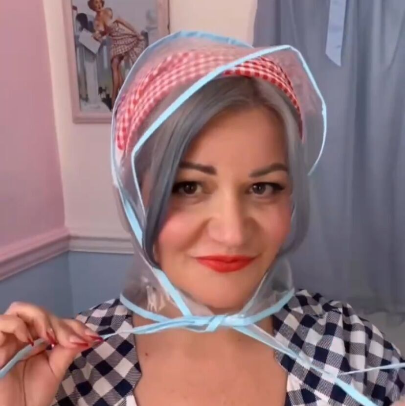 Transparent Rain Hood Bonnet