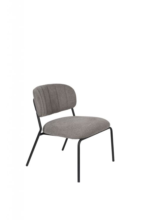Lounge chair jolien black/grey