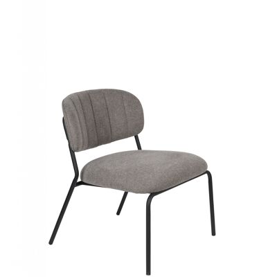 Lounge chair jolien black/grey