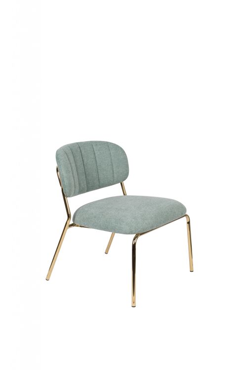 Lounge chair jolien gold/light green