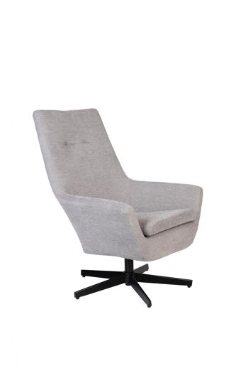 CHAISE LOUNGE BRUNO RIB GRIS CLAIR