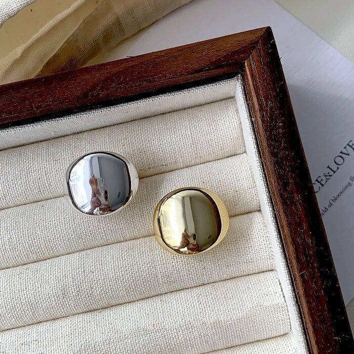 Miroir minimaliste à pois, anneau ajustable