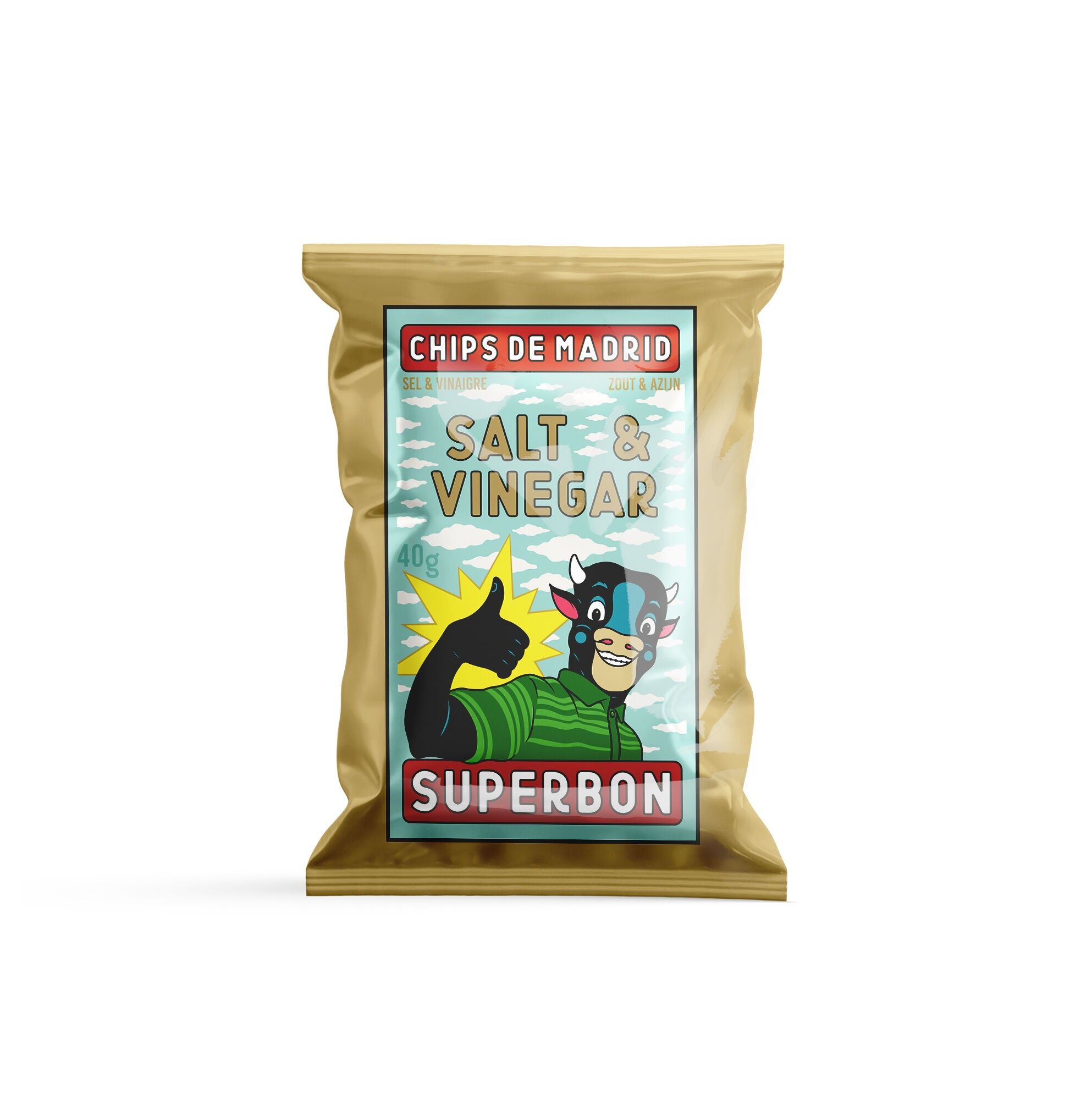 NUEVO - Patatas fritas con vinagre y sal 40g - Superbon