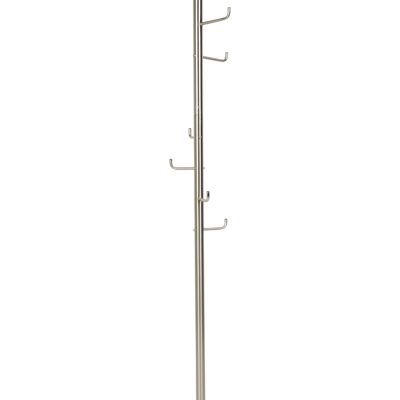 Coat rack hooked satin nickel