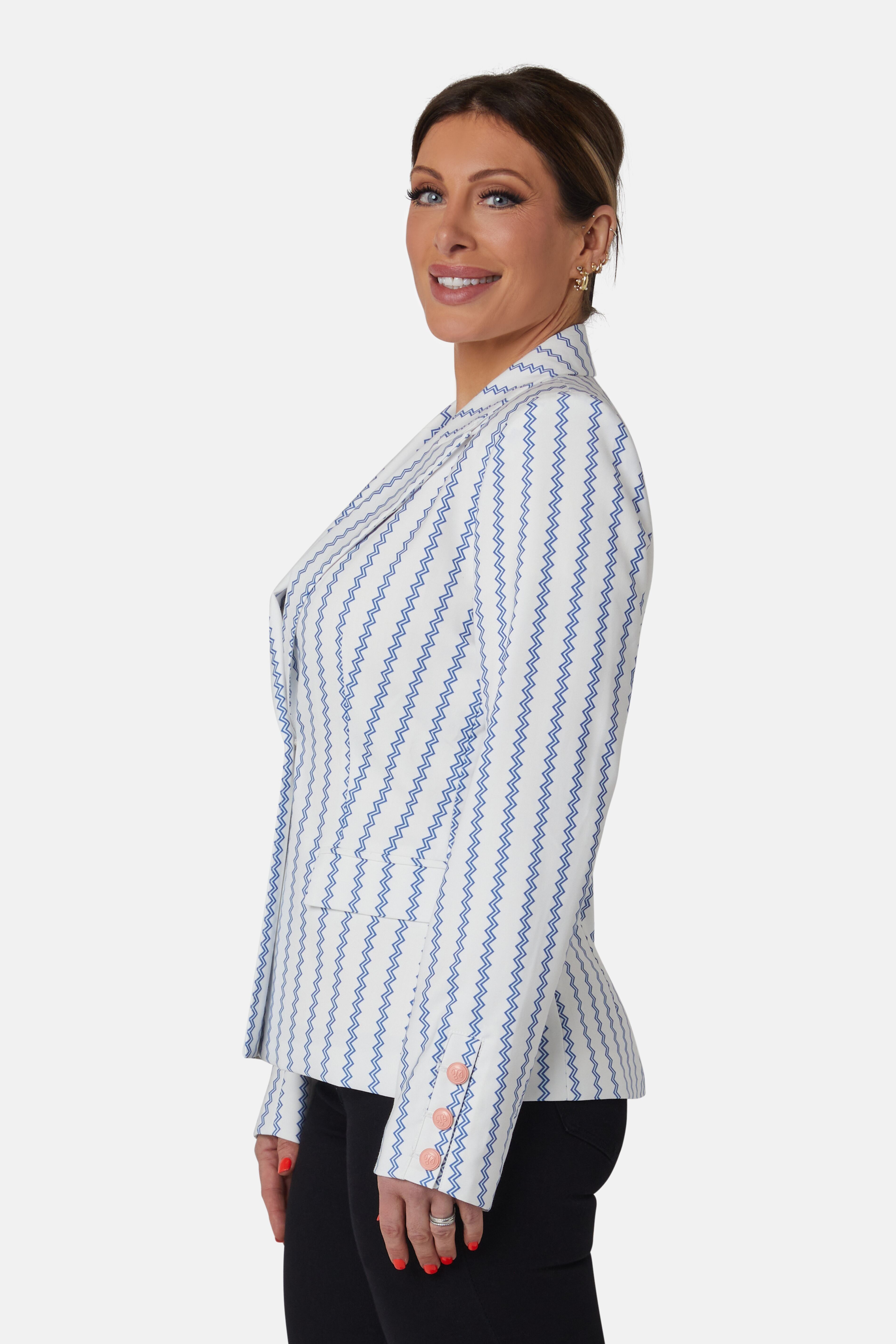 Blazer AD Sunshine - Estampado náutico en zigzag