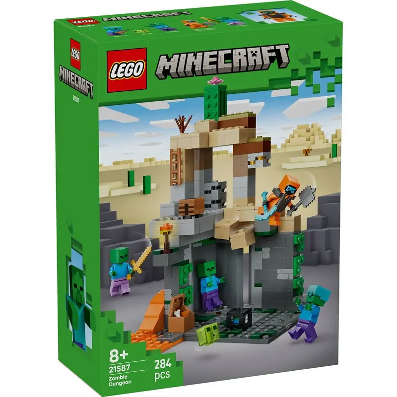 MATTEL Coffret mini tètes modulables - La maison du Panda - MINECRAFT