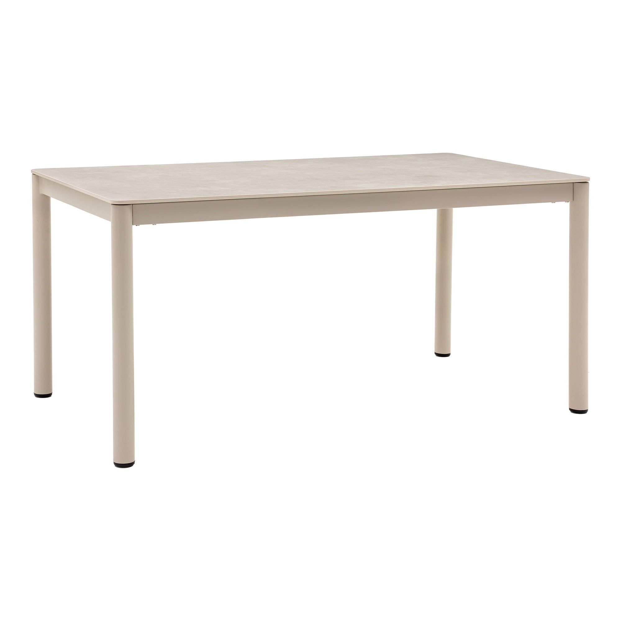 Alcudia Dining table, aluminium/ceramic, sand, 90x160x74 cm
