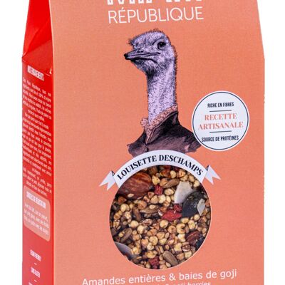 Artisanal granola Goji Berries, Almonds & Sesame - ORGANIC - VEGAN - GLUTEN FREE - 350g Crunchy muesli