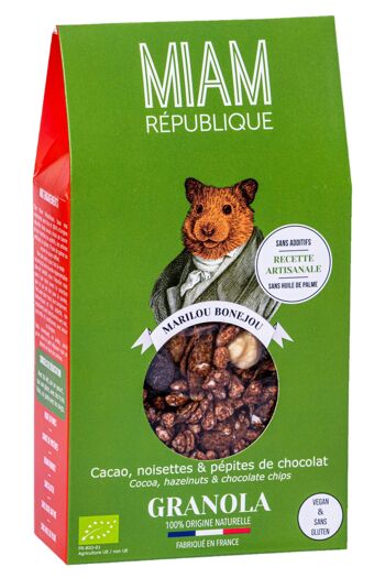 Muesli Chocolat - Cacao, Noisettes & Pépites de Chocolat     320g muesli crunchy 1