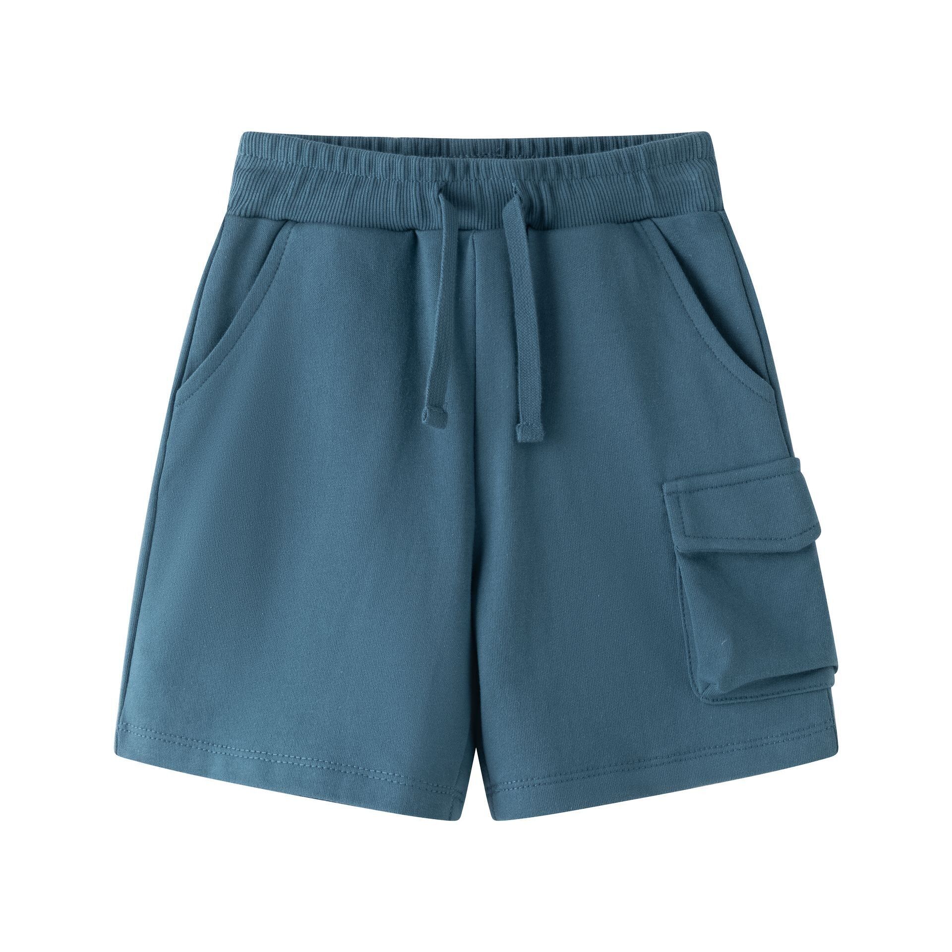 Boys' terry cloth Bermuda shorts 3-9A royal blue side pocket JBV66286