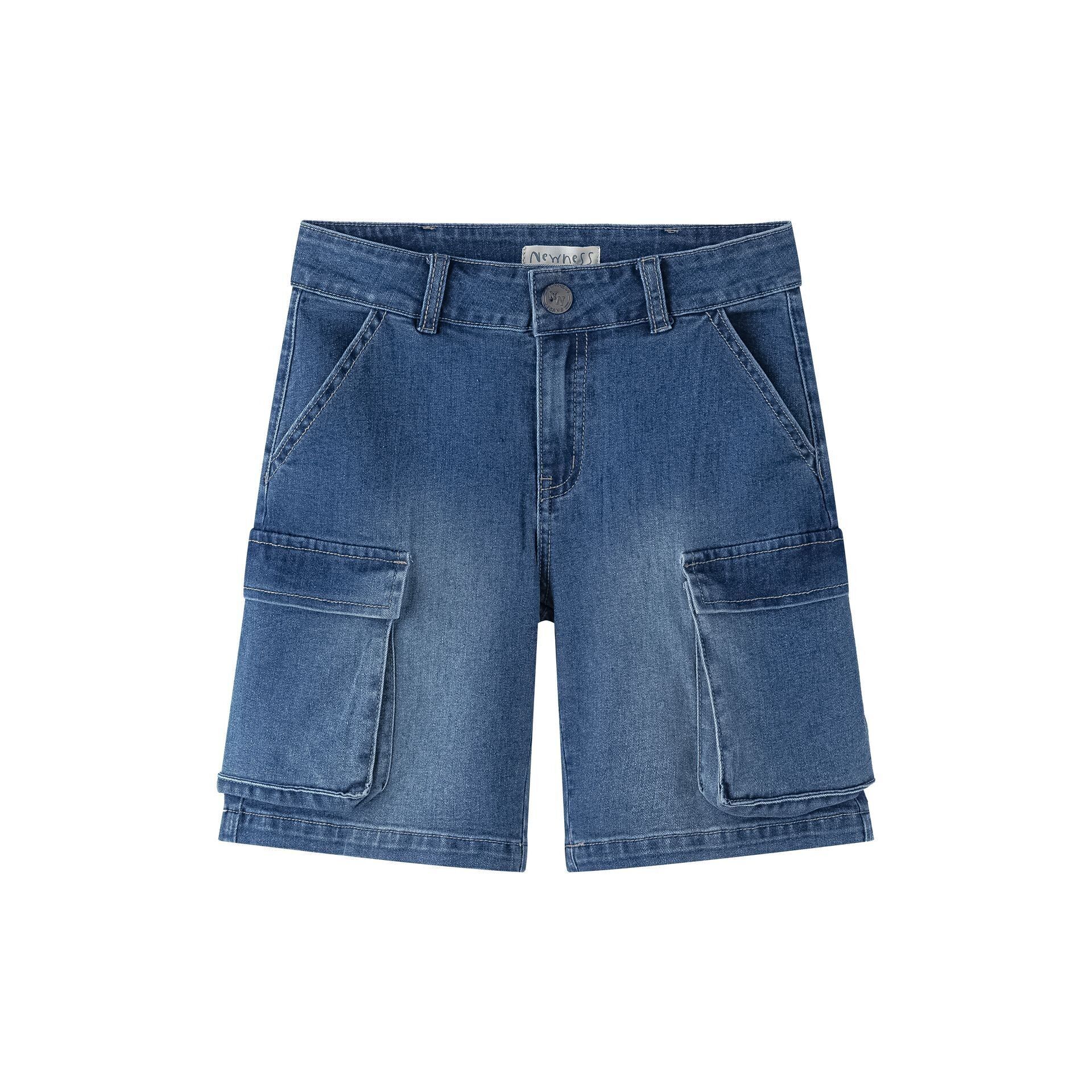 Denim Bermuda shorts for boys 7-12A with pockets KBV56272