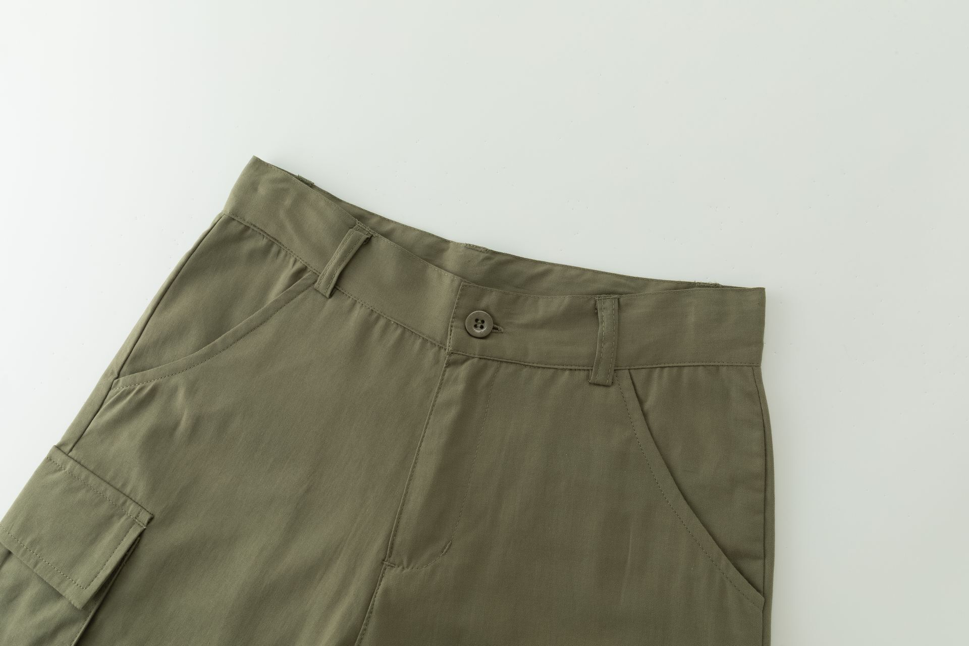 Bermuda shorts for boys 7-12A green pockets KBV96254