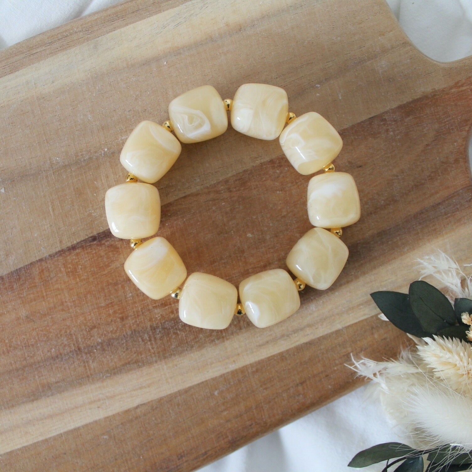 ALMA Elastic Bracelet - Vanilla