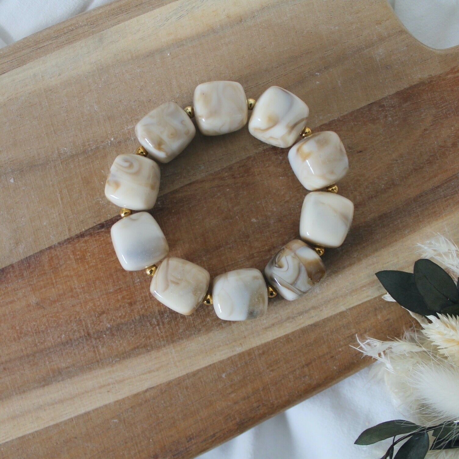 ALMA Elastic Bracelet - Beige